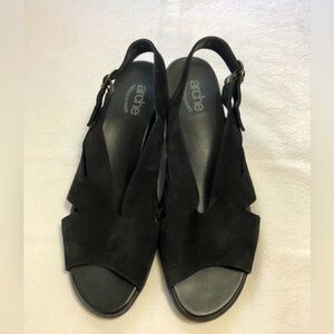 Arche Women’s Nerama Nubuck leather sling back in black, size 38 (7.5)